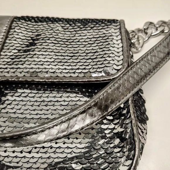 MICHAEL KORS Gunmetal/Dark Silver Sequin Purse - Picture 6 of 13